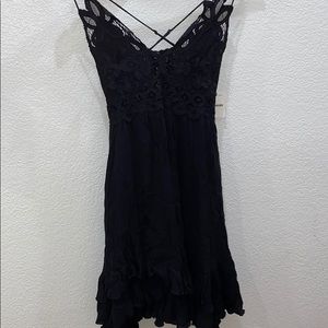 Free People NEVER WORN black dress spaghetti strap